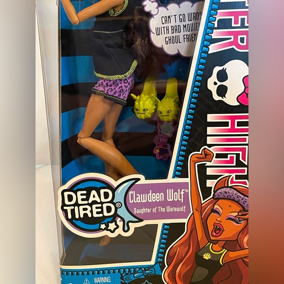 NWT Monster High Clawdeen Wolf Doll, Dead Tired Series - Picture 8 of 8